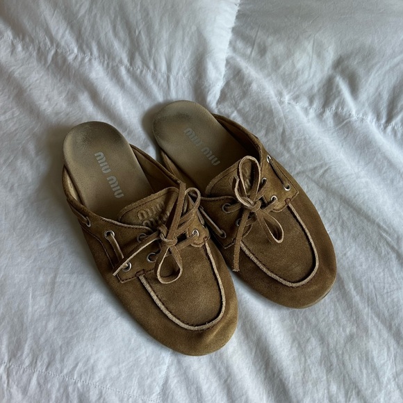 Miu Miu Faded Suede Mules - Picture 2 of 6